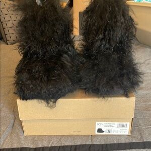 UGG Black Furry Boots